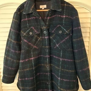 LOFT Plaid Field Coat - Size Large